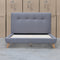 Tara Double Upholstered Bed - Grey
