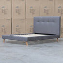 Tara Double Upholstered Bed - Grey