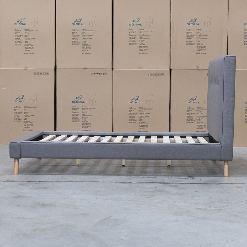 Tara Double Upholstered Bed - Grey
