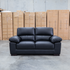 The Tayla Leather Two Seat Sofa - Black