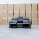 The Bari Three Seat Recliner Lounge - Charcoal available to purchase from Warehouse Furniture Clearance at our next sale event.