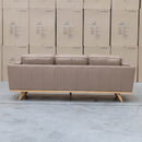 The Alpine Three Seat Leather Sofa - Camel available to purchase from Warehouse Furniture Clearance at our next sale event.