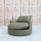 The Tiffany Feather & Foam Round Daybed - Olive available to purchase from Warehouse Furniture Clearance at our next sale event.