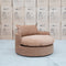 The Tiffany Feather & Foam Round Daybed - Rust available to purchase from Warehouse Furniture Clearance at our next sale event.