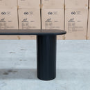 The Semillon New Zealand Ash Large Hall Table - Black available to purchase from Warehouse Furniture Clearance at our next sale event.