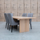 The Nordic New Zealand Ash 180cm Dining Table available to purchase from Warehouse Furniture Clearance at our next sale event.