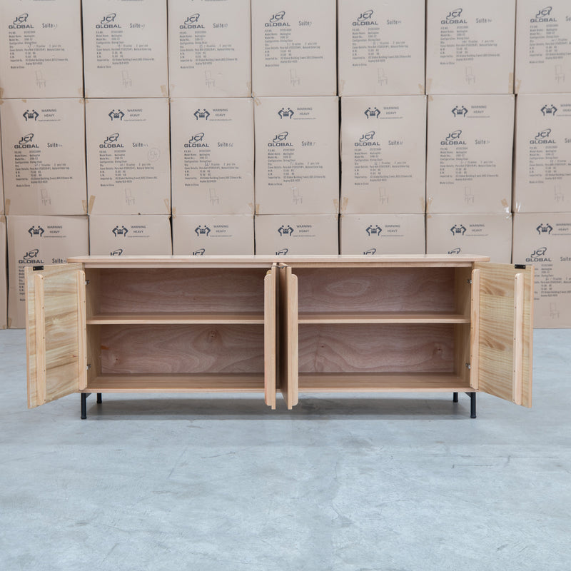 The Nordic New Zealand Ash 210cm Buffet available to purchase from Warehouse Furniture Clearance at our next sale event.