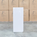 Trieste Four Drawer White Gloss Tallboy - Warehouse Furniture Clearance