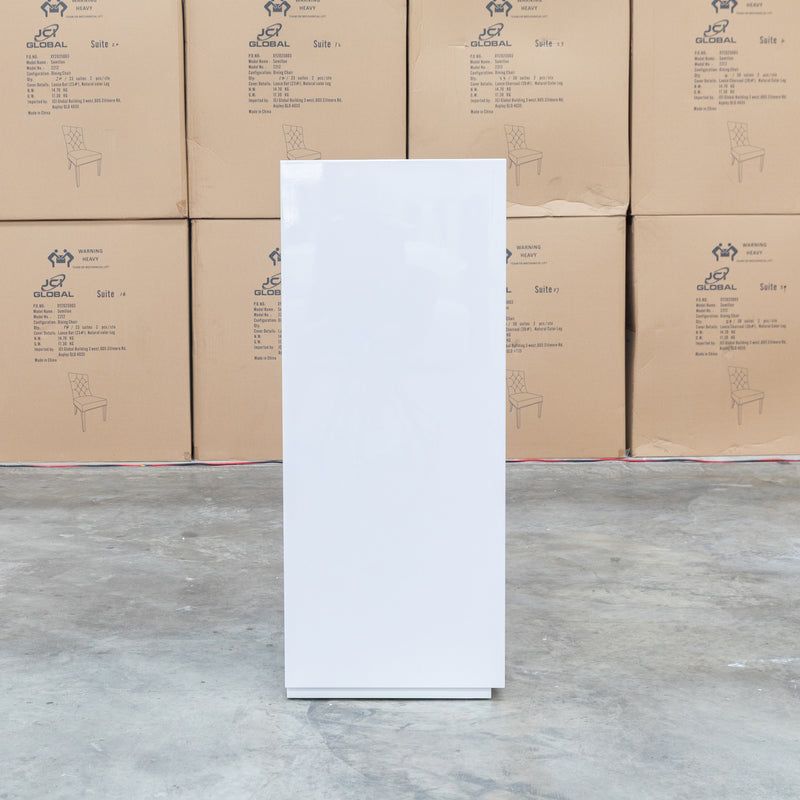 The Trieste Four Drawer White Gloss Tallboy