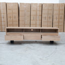 The Timo Live Edge Entertainment Unit available to purchase from Warehouse Furniture Clearance at our next sale event.