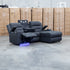 Toronto Dual-Motor Electric Reclining Chaise Lounge - Jet