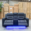 The Toronto 2 Seat Dual-Electric Recliner Theatre - Jet available to purchase from Warehouse Furniture Clearance at our next sale event.