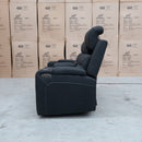 The Toronto Two Seat Dual-Electric Recliner Theatre - Jet available to purchase from Warehouse Furniture Clearance at our next sale event.