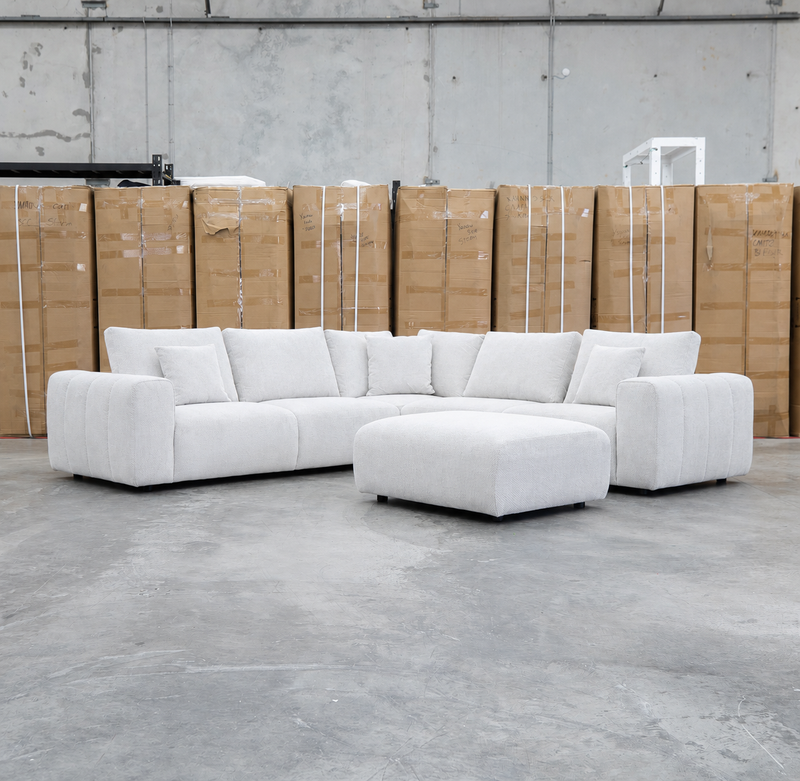 The Tribeca Fabric Corner Lounge - Oat