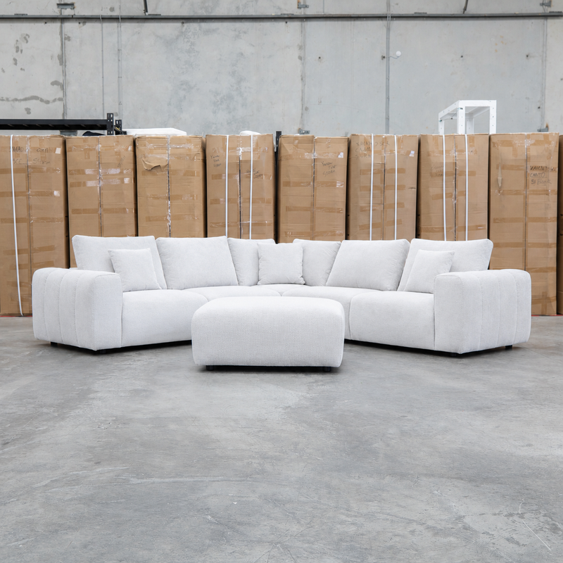 The Tribeca Fabric Corner Lounge - Oat