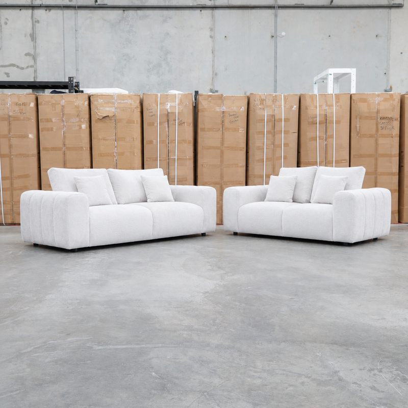 The Tribeca Three Seat Fabric Sofa - Oat