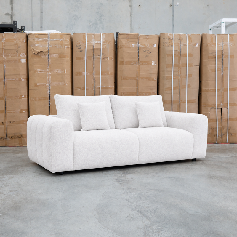 The Tribeca Three Seat Fabric Sofa - Oat