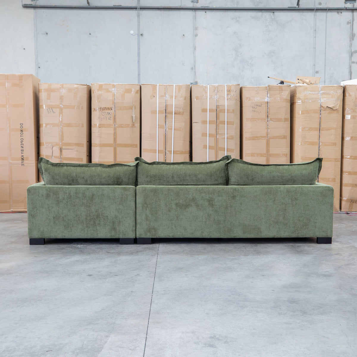 The Haven Deep Seat RHF Chaise Lounge - Fern available to purchase from Warehouse Furniture Clearance at our next sale event.