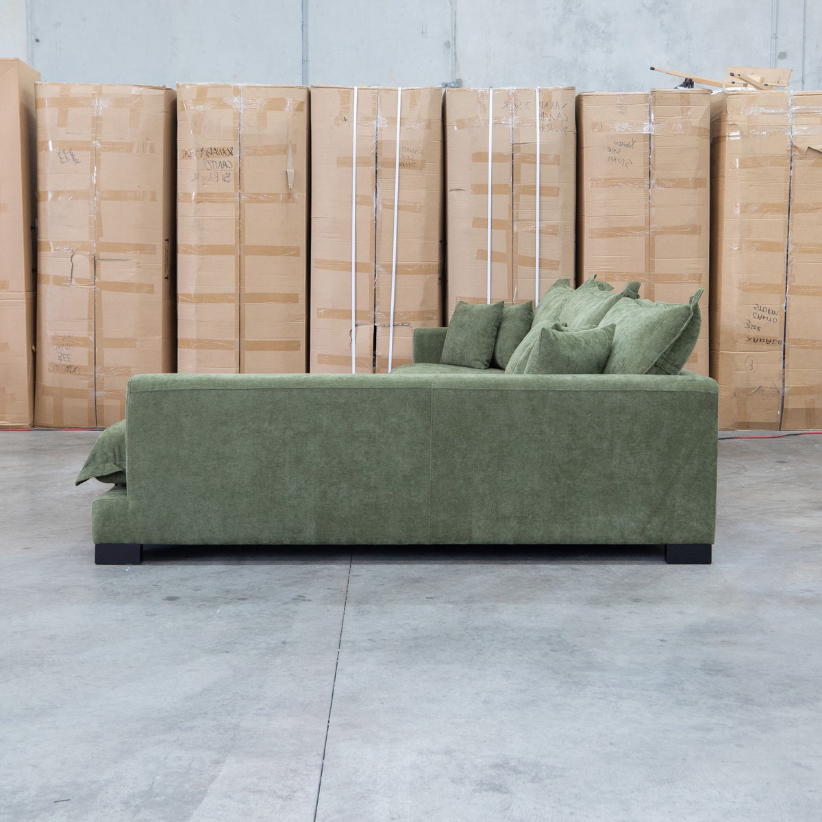 The Haven Deep Seat RHF Chaise Lounge - Fern available to purchase from Warehouse Furniture Clearance at our next sale event.
