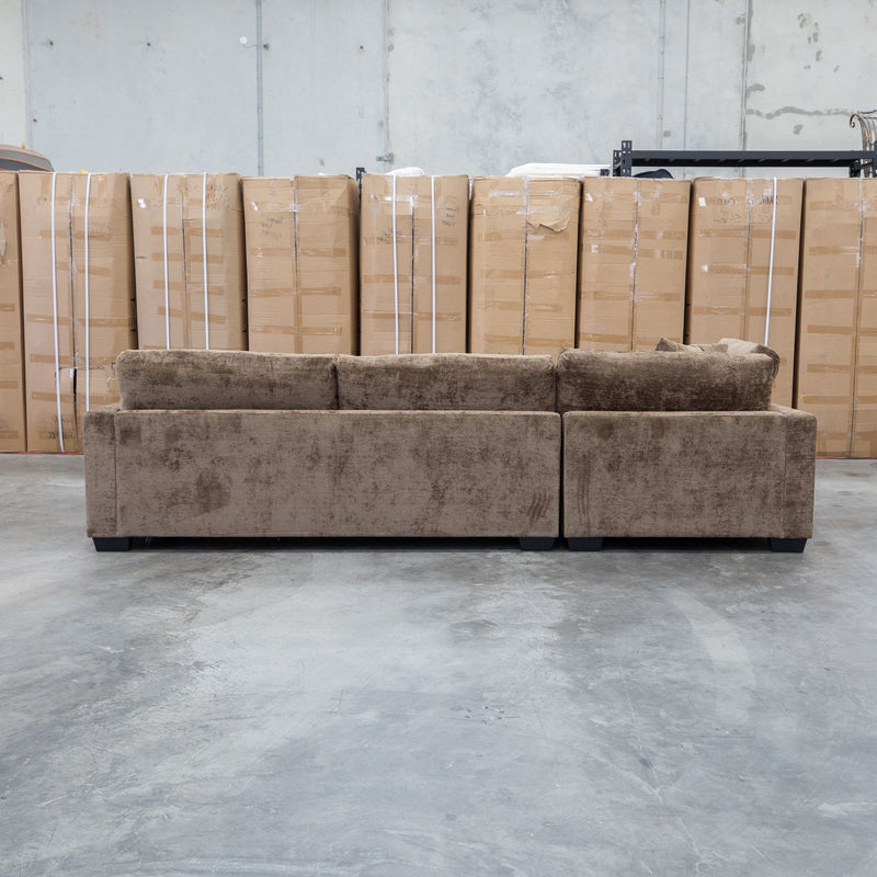 Fate Deep Seat Feather & Foam LHF Chaise Lounge - Truffle