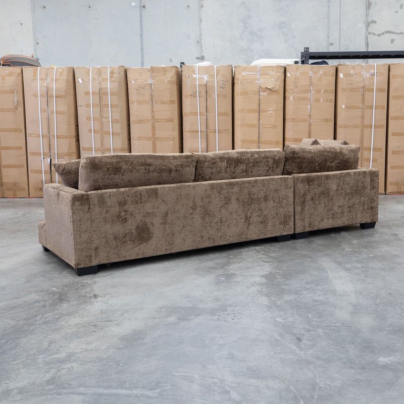 Fate Deep Seat Feather & Foam LHF Chaise Lounge - Truffle
