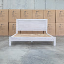 Valentino Mountain Ash Timber King Bed - Warehouse Furniture Clearance