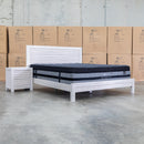 Valentino Mountain Ash Timber King Bed - Warehouse Furniture Clearance
