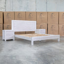 Valentino Mountain Ash Timber King Bed - Warehouse Furniture Clearance