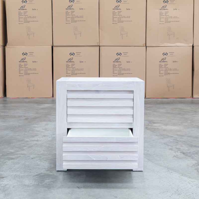 The Valentino Two Drawer Mountain Ash Bedside