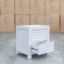 Valentino Two Drawer Mountain Ash Bedside - Warehouse Furniture Clearance
