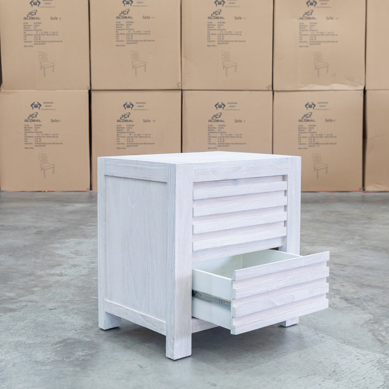 The Valentino Two Drawer Mountain Ash Bedside