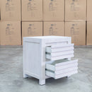 Valentino Two Drawer Mountain Ash Bedside - Warehouse Furniture Clearance