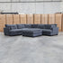 Veloura Deep Seat Feather & Foam Corner Suite with Ottoman - Carbon