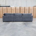 The Veloura Deep Seat Feather & Foam Corner Suite with Ottoman - Carbon available to purchase from Warehouse Furniture Clearance at our next sale event.