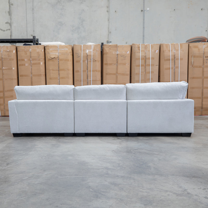 Veloura Deep Seat Feather & Foam Corner Suite with Ottoman - Oat