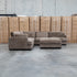 Veloura Feather & Foam Corner Suite with Ottoman - Leeds Chocolate