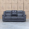 The Venus Three Seat Triple-Motor Electric Recliner Lounge - Charcoal available to purchase from Warehouse Furniture Clearance at our next sale event.
