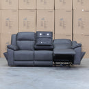 The Venus Three Seat Triple-Motor Electric Recliner Lounge - Charcoal available to purchase from Warehouse Furniture Clearance at our next sale event.