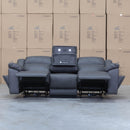The Venus Three Seat Triple-Motor Electric Recliner Lounge - Charcoal available to purchase from Warehouse Furniture Clearance at our next sale event.