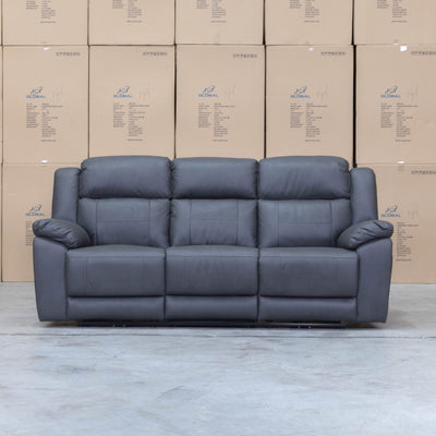 The Venus Three Seat Triple-Motor Electric Recliner Lounge - Charcoal available to purchase from Warehouse Furniture Clearance at our next sale event.
