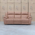The Venus Three Seat Triple-Motor Electric Recliner Lounge - Tan available to purchase from Warehouse Furniture Clearance at our next sale event.