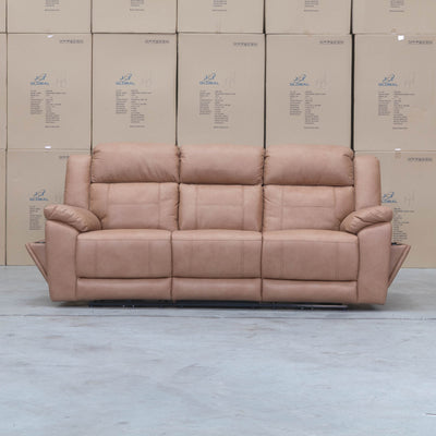 The Venus Three Seat Triple-Motor Electric Recliner Lounge - Tan available to purchase from Warehouse Furniture Clearance at our next sale event.