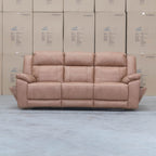 The Venus Three Seat Triple-Motor Electric Recliner Lounge - Tan available to purchase from Warehouse Furniture Clearance at our next sale event.