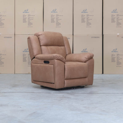The Venus Triple-Motor Recliner - Tan available to purchase from Warehouse Furniture Clearance at our next sale event.