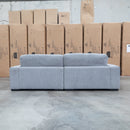 Vermont Oversized Plush Double Chaise Lounge - Silver - Warehouse Furniture Clearance