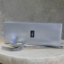 Set of 2 Classic Stainless Steel Salad Servers  - Silver - WR03 - Available In-Store Only - Warehouse Furniture Clearance