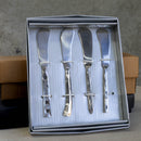 Set of 4 Assorted Stainless Steel Pate Knives  - Silver - WR08 - Available In-Store Only - Warehouse Furniture Clearance