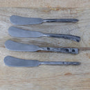 Set of 4 Assorted Stainless Steel Pate Knives  - Silver - WR08 - Available In-Store Only - Warehouse Furniture Clearance