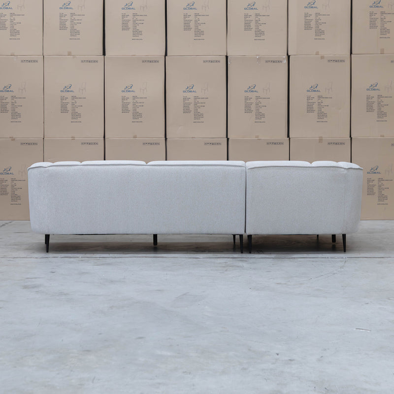 The West Curved LHF Chaise Lounge - Cloud available to purchase from Warehouse Furniture Clearance at our next sale event.