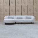 The West Curved LHF Chaise Lounge - Cloud available to purchase from Warehouse Furniture Clearance at our next sale event.